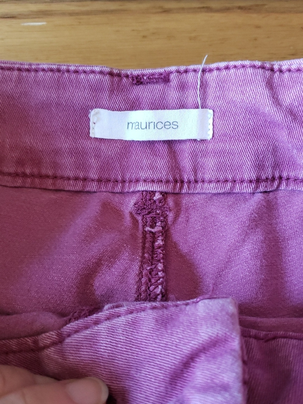Maurices Purple/Pink Chino Women’s Shorts - Picture 4 of 7